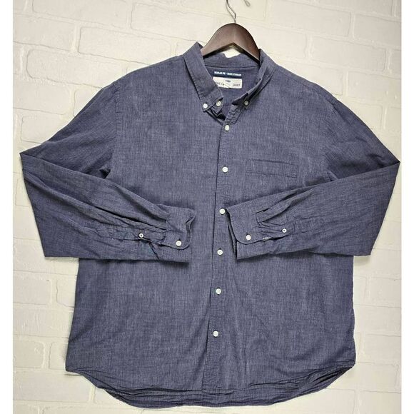 Old Navy Blue Regular Fit Long Sleeve Button Down Shirt XXL - Picture 1 of 1